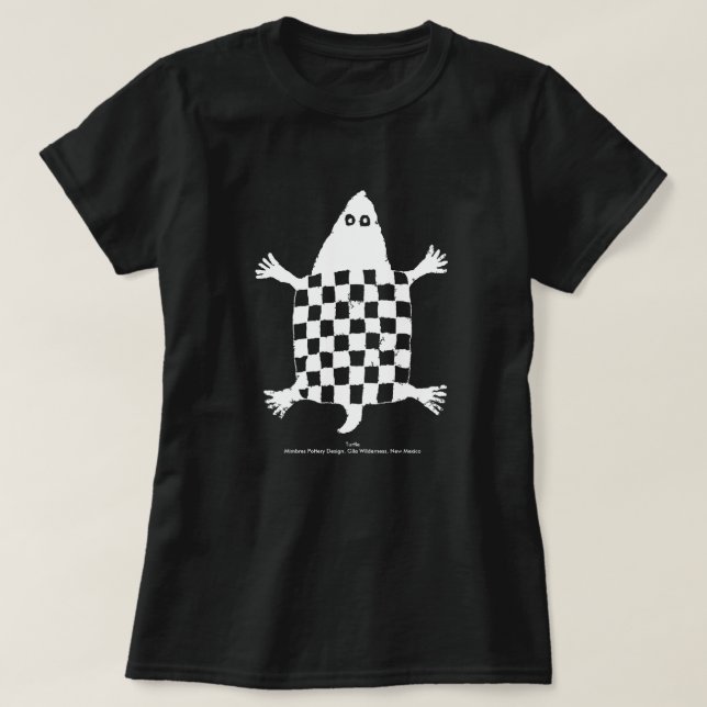 T-shirt Tortue stylisée - Mimbres Poterie Design (Design devant)