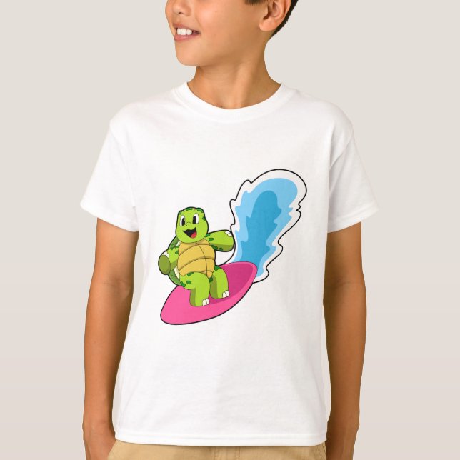 T-shirt Tortue surfeur avec Surfer (Devant)