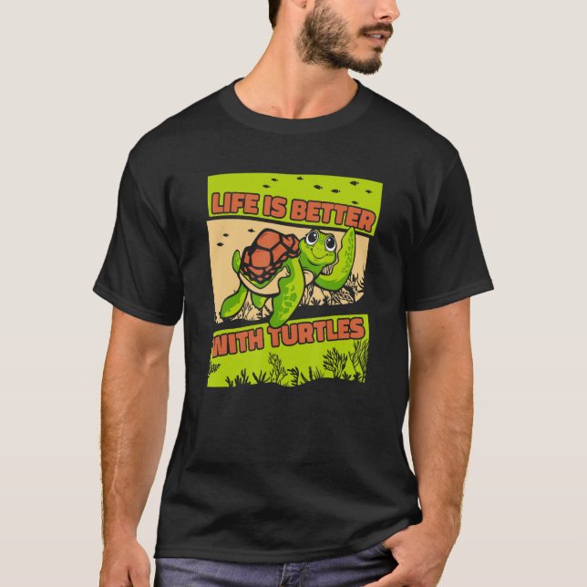 T-shirt Tortue Tortue Peinte Tortue (Devant)