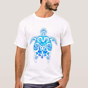 T-shirt Tortue Tribale Bleue Cool