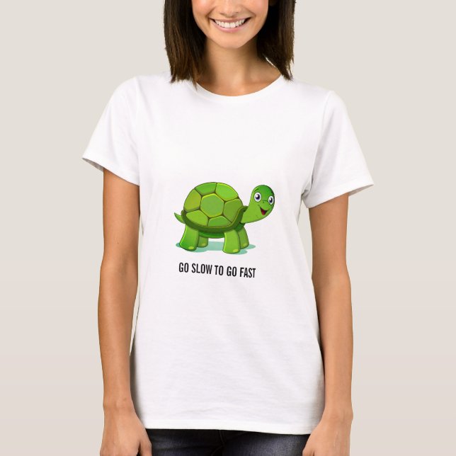 T-shirt Tortue verte & calligraphie (Devant)