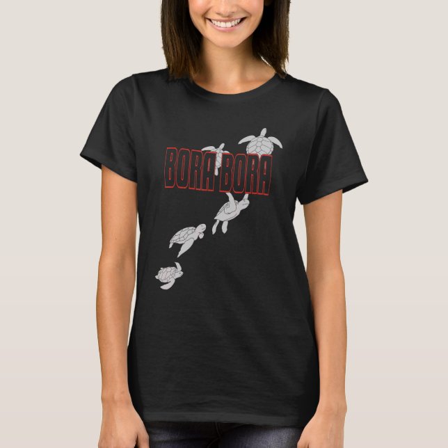 T-shirt Tortues de mer Bora Bora Plongée sous-marine avec  (Devant)