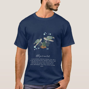 T-shirt TORTUES MARITIMES Personnalisées