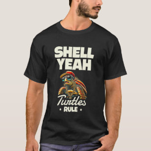 T-shirt Tortues Shell Ouais Règnent Citation Tortue de Mer
