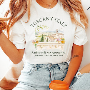 T-shirt Toscane Florence Italie cyprès personnalisés