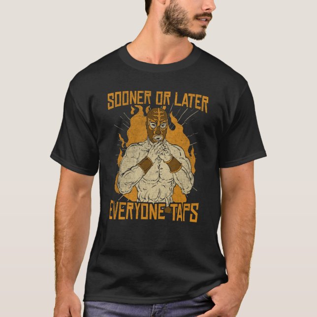 T-shirt Tôt ou tard, tout le monde tape Cool lutte 2 (Devant)