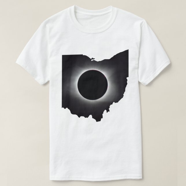 T-shirt total de l'éclipse solaire de l'Ohio 2024 (Design devant)