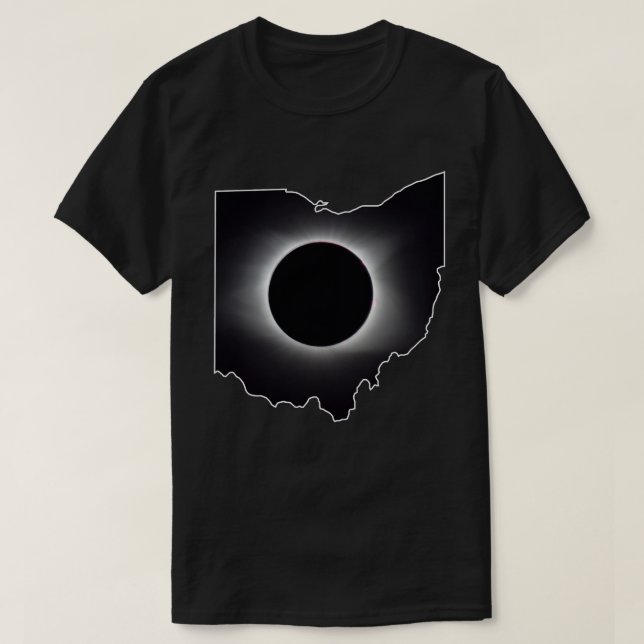 T-shirt total de l'éclipse solaire de l'Ohio 2024 (Design devant)