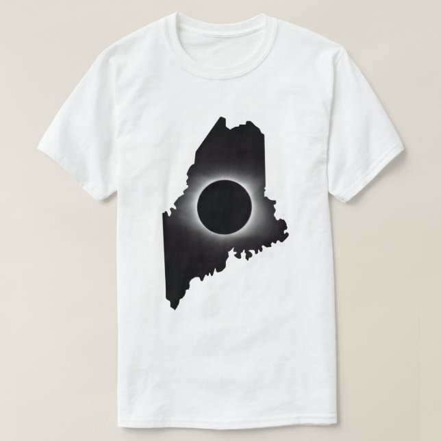 T-shirt total de l'Éclipse solaire du Maine 2024 (Design devant)