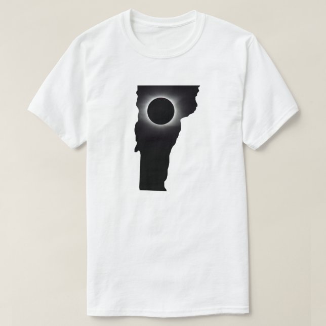 T-shirt total de l'Éclipse solaire Vermont 2024 (Design devant)