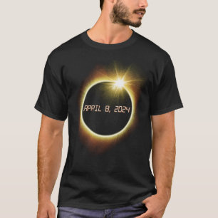 T-shirt Total Éclipse Solaire 8 avril 2024 Totalité Éclips