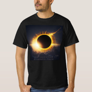 T-shirt Total Éclipse Solaire Ajouter un texte et une date