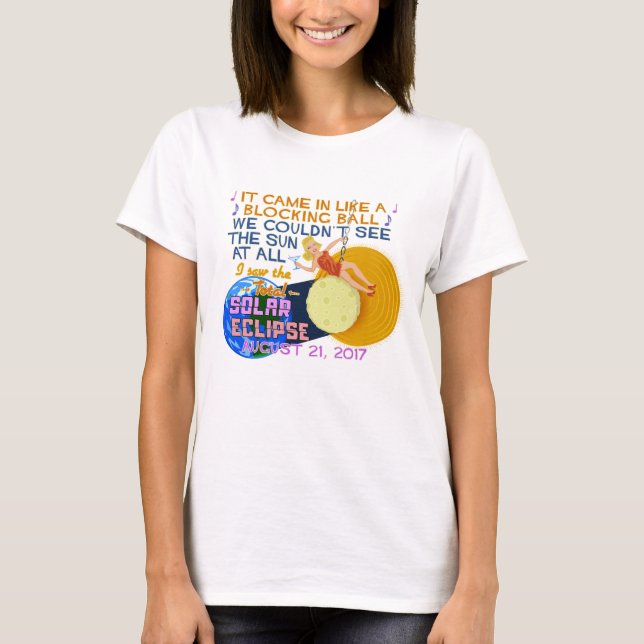 T-shirt Total Éclipse Solaire Août 21 2017 Amusant América (Devant)