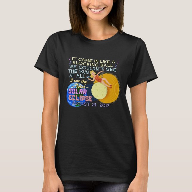 T-shirt Total Éclipse Solaire Août 21 2017 Amusant América (Devant)