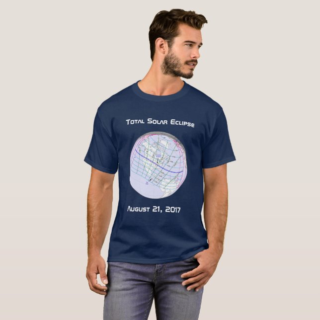 T-shirt Total Solaire Eclipse 2017 Global Path (Devant entier)
