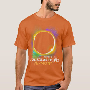T-shirt Total Solaire Eclipse 2024 Totalité 040824 Vermont