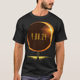 T-shirt Total Solaire Eclipse 2024 Totalité Avril 8 Hommes