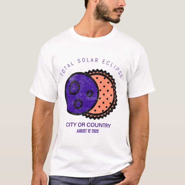 T-shirt Total Solaire Eclipse 2026 Personnalisé (Devant)