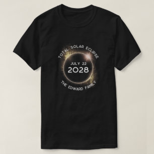 T-shirt Total Solaire Eclipse 2028 Personnalisé