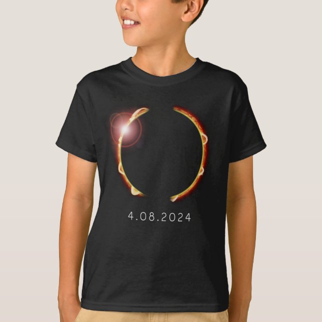 T-shirt Total Solaire Eclipse 8 avril 2024 (Devant)
