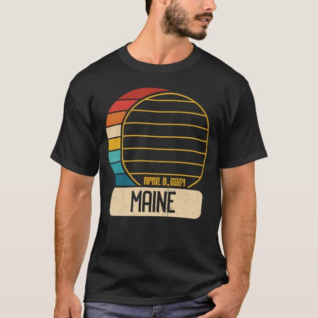 T-shirt Total Solaire Eclipse Maine 28 avril 2024 Eclipse (Devant)
