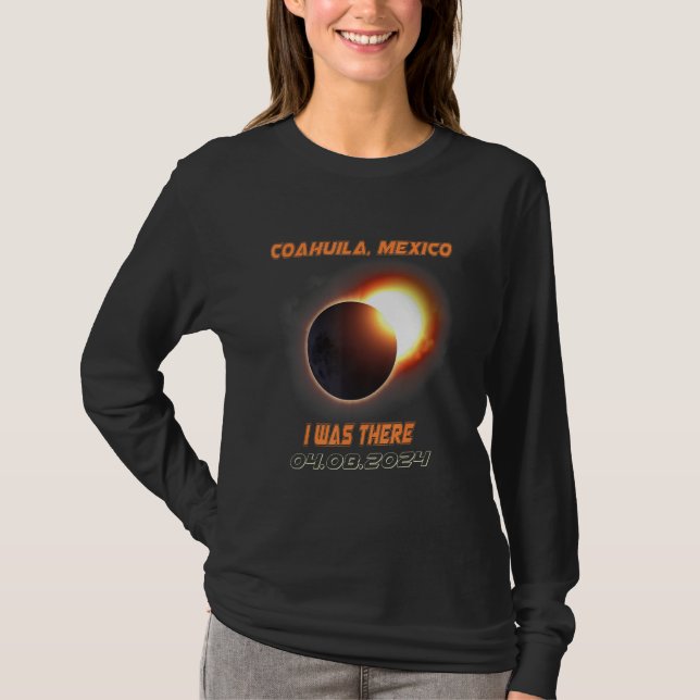 T-shirt Total Solar Eclipse 2024 Coahuila Mexico (Devant)
