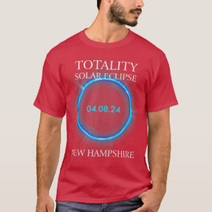 T-shirt Total Solar Eclipse 2024 New Hampshire Astronomy L