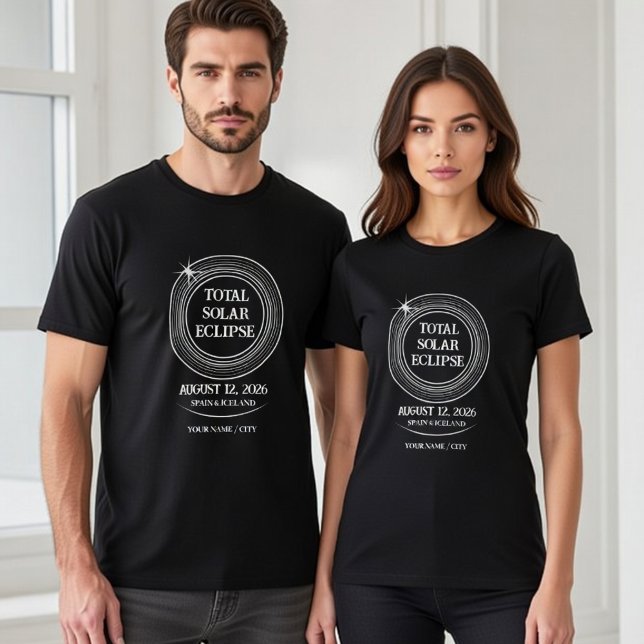 T-shirt Total Solar Eclipse 2026 Spain Iceland (Stay cozy during the 2026 Eclipse. A stylish keepsake for the August 12th event.)