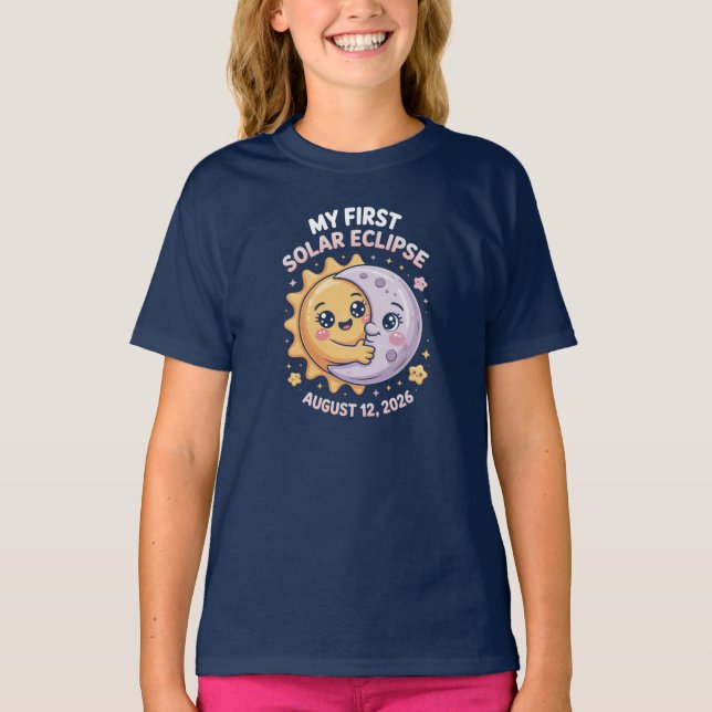 T-shirt Total Solar Eclipse August 12 2026 First Eclipse  (Devant)
