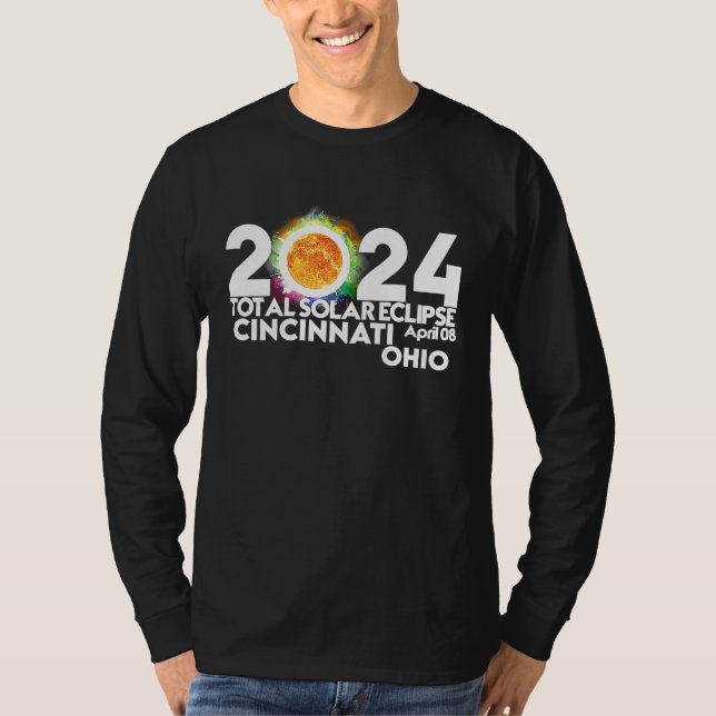 T-shirt Total Solar Eclipse Cincinnati OHIO April 8 2024 T (Devant)
