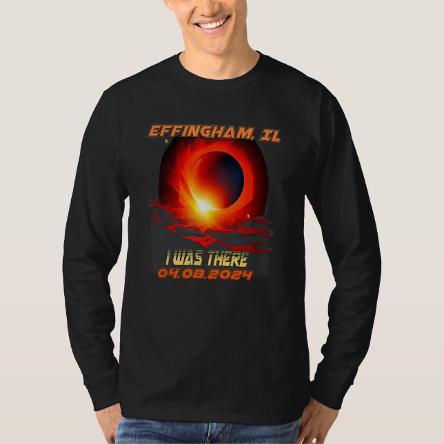 T-shirt Total Solar Eclipse I Was There Effingham Illinois (Devant)