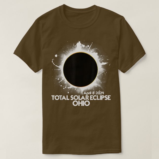T-shirt Total Solar Eclipse Ohio 2024 American Totality  (Design devant)