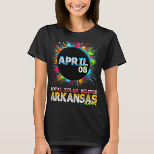 T-shirt Total total de l'éclipse solaire Arkansas 2024 col