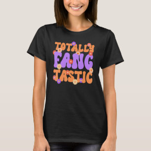 T-shirt Totalement Fangtastic violet orange rétro Hallowee
