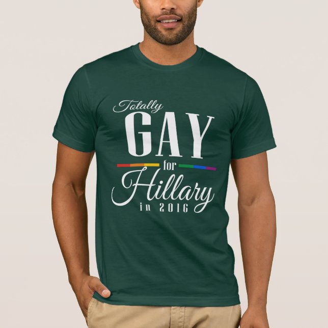 T-SHIRT TOTALEMENT GAI POUR HILLARY - .PNG (Devant)