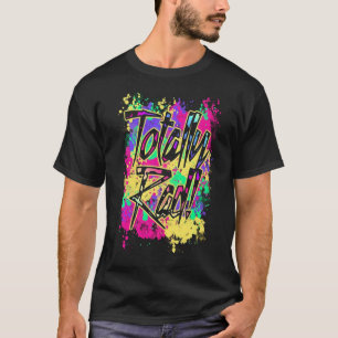 T-shirt Totalement les années 1980 au néon d'éclaboussu