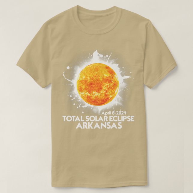 T-shirt Totalité Arkansas 2024 Total Solaire Eclipse Améri (Design devant)
