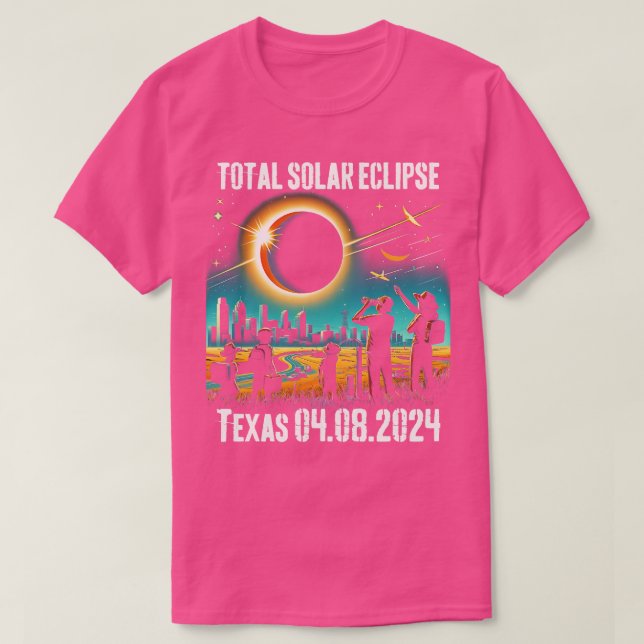 T-shirt Totalité de Solar Eclipse Texas USA 2024 (Design devant)