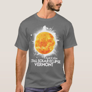 T-shirt Totalité VERMONT 2024 Éclipse solaire totale améri