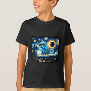 T-shirt Totalité vintage américaine Starry Night Eclipse S
