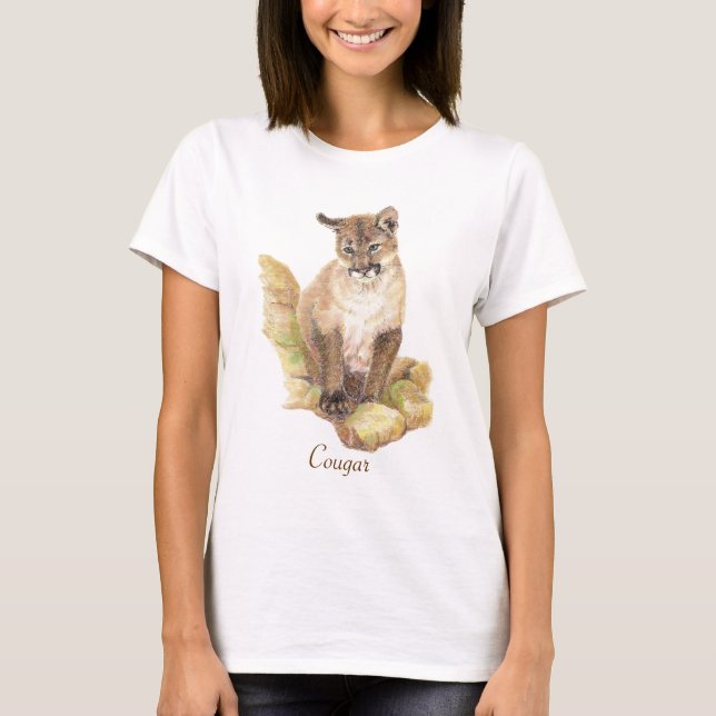 T-shirt Totem animal de cougar (Devant)