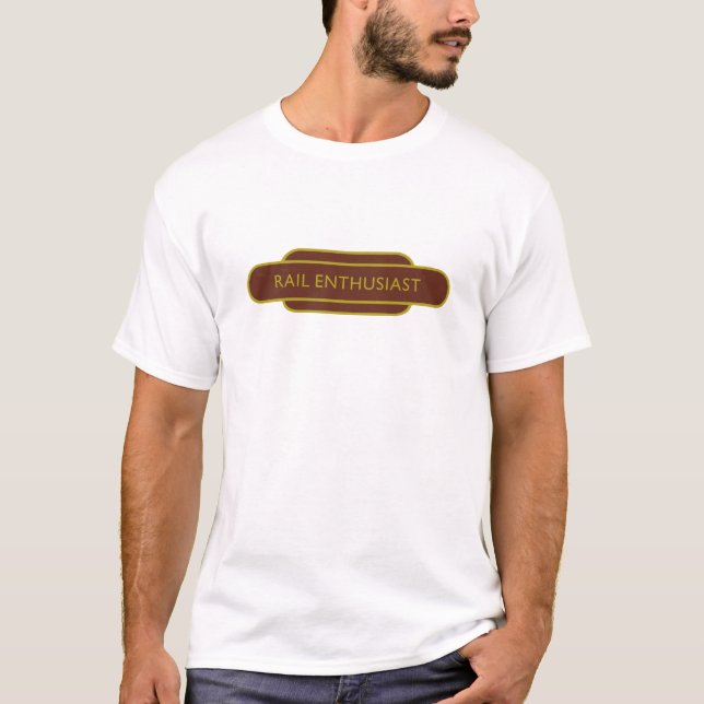 T-shirt Totem ferroviaire passionné Randonnée Brown Canard (Devant)
