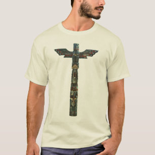 T-shirt Totem Polonais d'Eagle de Natif américain de Haid
