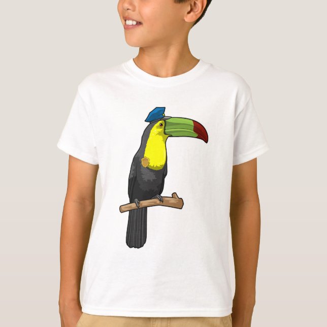 T-shirt Toucan en tant que policier (Devant)
