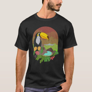 T-shirt Toucan Exotic Bird Zoo Animaux Animaux Retro Touc