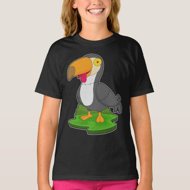 T-shirt Toucan Halloween Zombie (Devant)