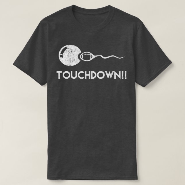 T-shirt Touchdown Funny Football Père Epectant  (Design devant)