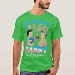 T-shirt Touchdowns ou Tutus Nanny t'aime Révélation de gen