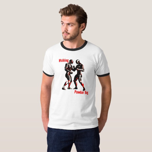 T-shirt Touche en poudre à pied (Devant entier)