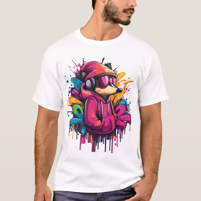 T-shirt Touche graphique de souris intelligente (Devant)